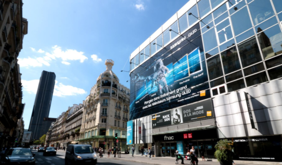 Retailink Fnac Darty publicité OOH Samsung QLED