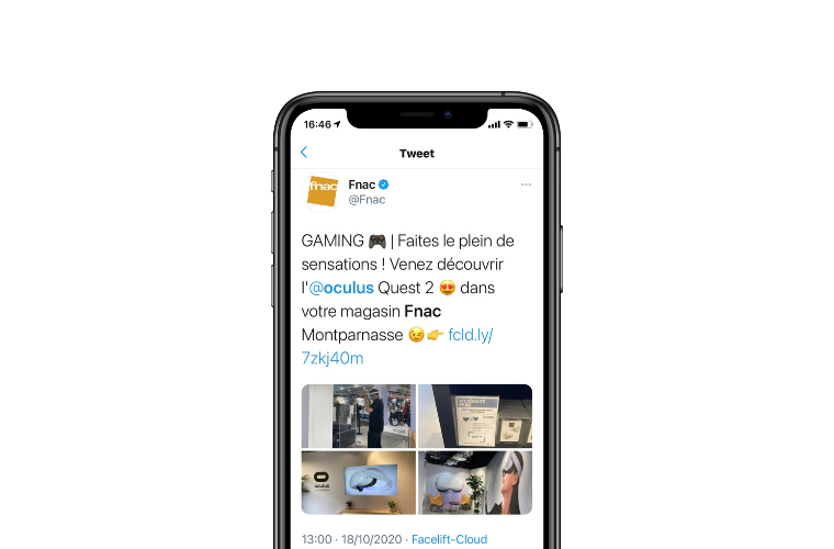 Retailink Fnac Darty activation 360 Oculus twitter 2