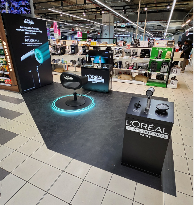 L'Oréal Airlight Pro retail media Fnac Darty Retailink corner magasin