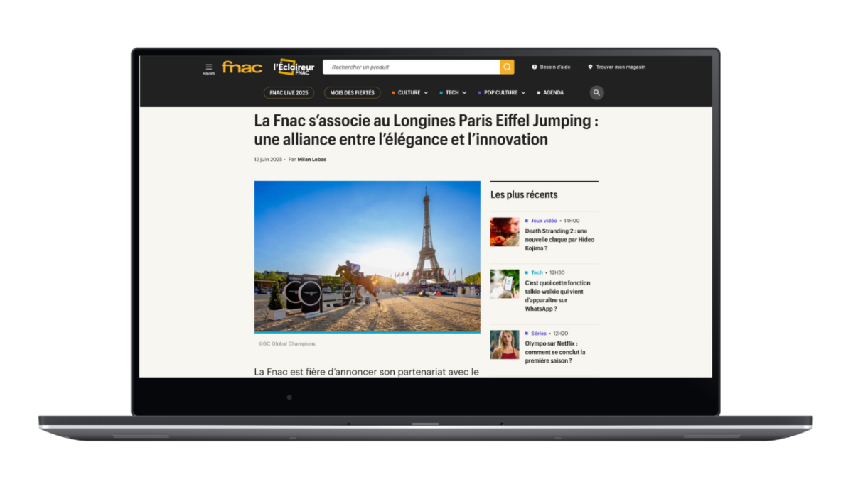 Leclaireur Fnac Paris Eiffel Jumping retail media
