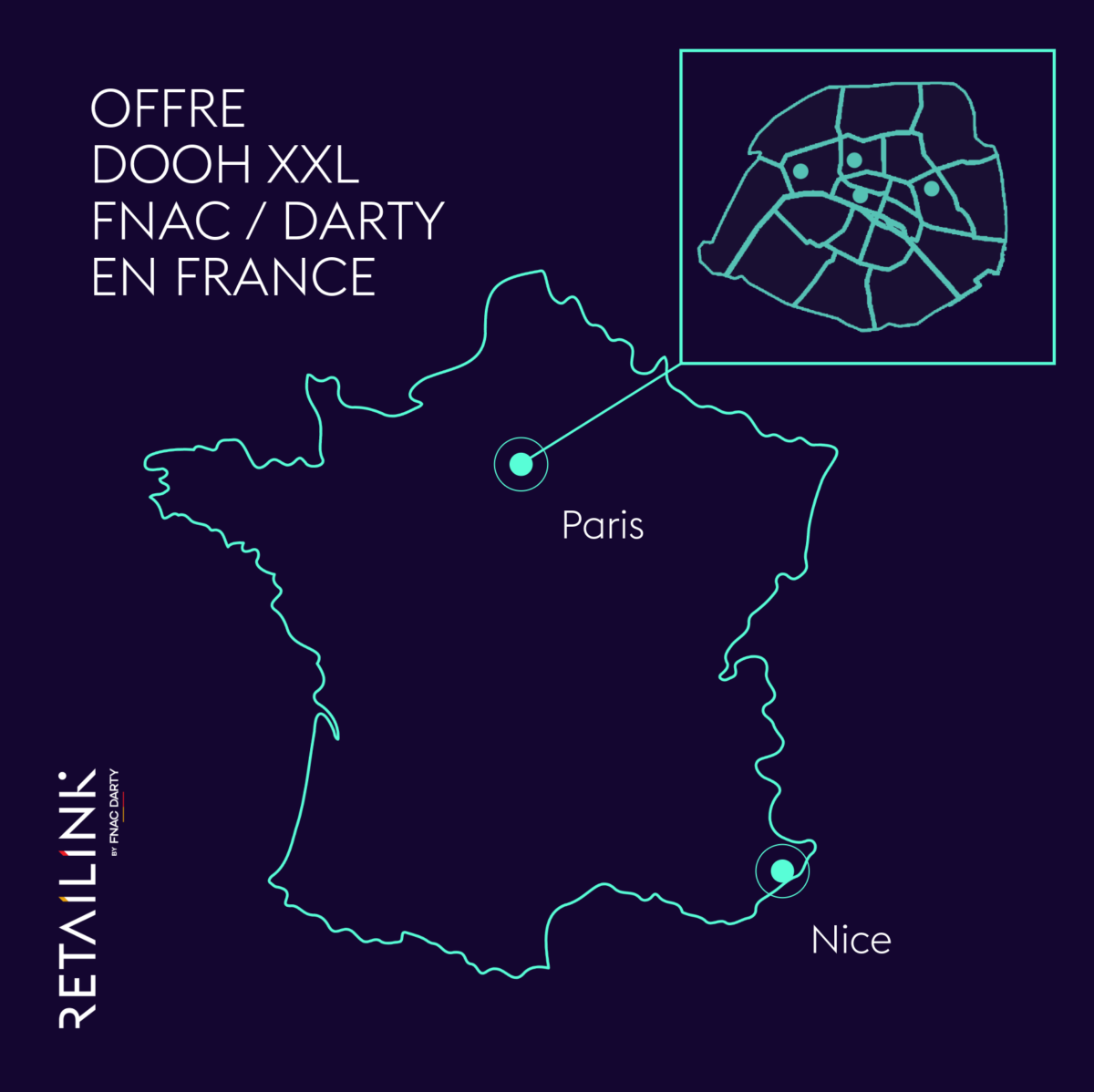 Retail Media implantation DOOH XXL France