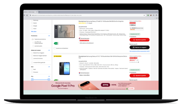 5Lancement eRetail Google Pixel 11 Pro Retail Media Retailink Fnac Darty -